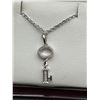 Image 1 : Diamond Key Pendant & Chain Set -APPRAISED $1315