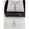Image 5 : Diamond Key Pendant & Chain Set -APPRAISED $1315