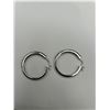 Image 6 : .925 Silver Diamond Hoop Earrings-APPRAISED $1585