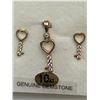 Image 1 : 10kt Gold Heart Key Pendant and Earrings Set-APPRAISED $900
