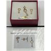Image 5 : 10kt Gold Heart Key Pendant and Earrings Set-APPRAISED $900