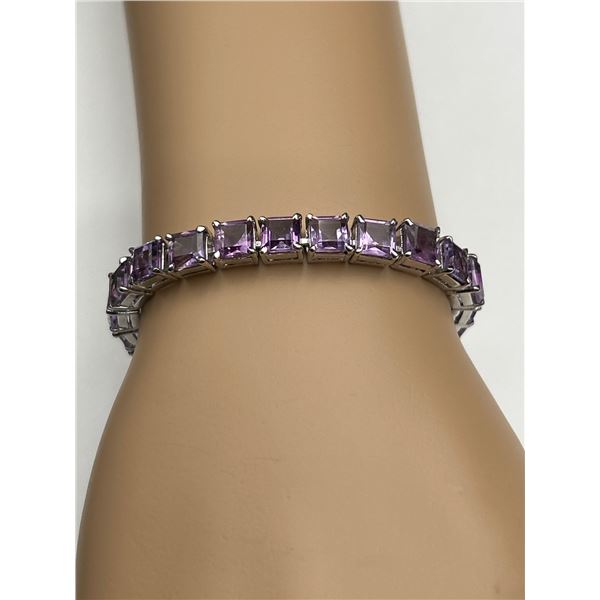 Amethyst Tennis Bracelet 20.70 Carat -APPRAISED $1500