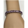 Image 1 : Amethyst Tennis Bracelet 20.70 Carat -APPRAISED $1500