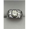 Image 1 : Gents .925 Silver Moissanite Solitaire RIng-APPRAISED $1960