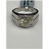 Image 3 : Gents .925 Silver Moissanite Solitaire RIng-APPRAISED $1960