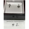 Image 3 : .925 Silver Key and Lock Diamond Earrings -APPRAISED $ 1160