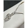 Image 3 : Ladies Silver Diamond Heart Lock Pendant Set -APPRAISED $1315