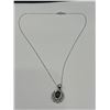 Image 3 : Silver Diopside Solitaire cluster pendant & Chain -APPRAISED $750