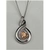 Image 1 : 10K Rose Gold Heart Pendant & Chain -APPRAISED $1700