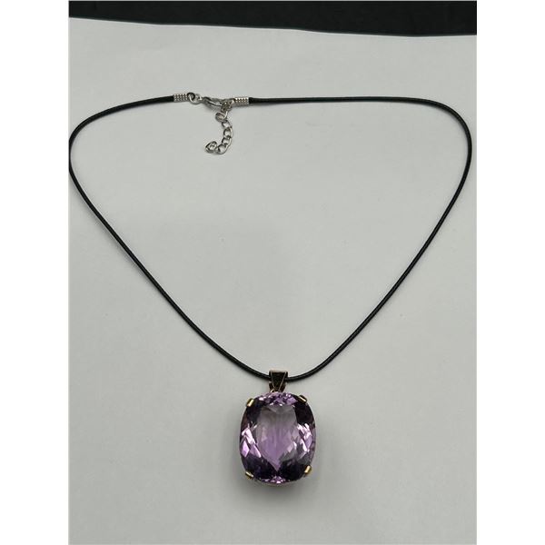 14K Gold Amethyst 73.85 Carat Pendant -APPRAISED $4500