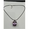 Image 1 : 14K Gold Amethyst 73.85 Carat Pendant -APPRAISED $4500