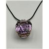 Image 2 : 14K Gold Amethyst 73.85 Carat Pendant -APPRAISED $4500