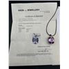 Image 5 : 14K Gold Amethyst 73.85 Carat Pendant -APPRAISED $4500