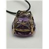Image 7 : 14K Gold Amethyst 73.85 Carat Pendant -APPRAISED $4500