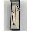Image 1 : .925 Silver Ruby Solitaire Bangle Bracelet -APPRAISED $585
