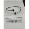 Image 4 : .925 Silver Ruby Solitaire Bangle Bracelet -APPRAISED $585