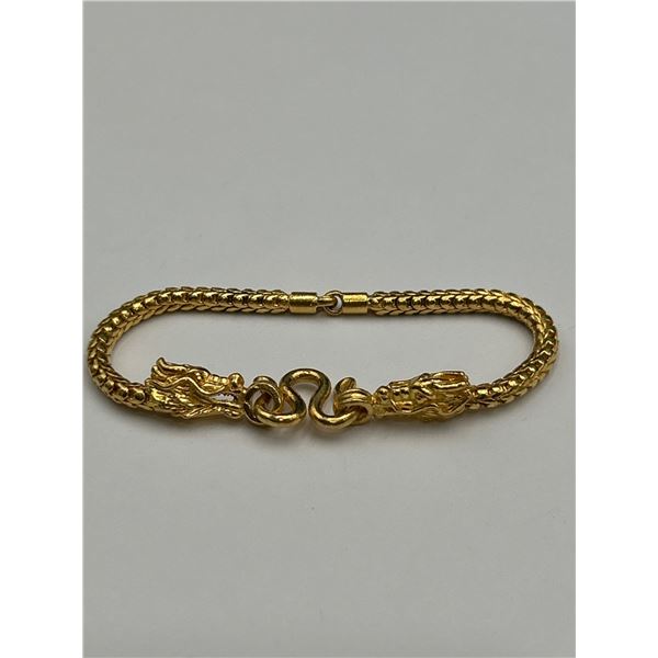 22K Yellow Gold Dragon Motif Ladies Bracelet -APPRAISED $6000