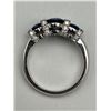 Image 4 : 14K White Gold Sapphire and Diamond Ring -APPRAISED $6000