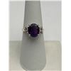 Image 4 : 14k Gold Amethyst and Diamond Ring -APPRAISED $3000