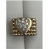 Image 1 : 14K Gold Diamond Hear Ring -APPRAISED $5500