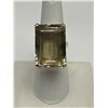 Image 1 : 10K Gold Ladies Green Citrine RIng -APPRAISED $4500
