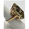 Image 2 : 10K Gold Ladies Green Citrine RIng -APPRAISED $4500