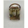Image 4 : 10K Gold Ladies Green Citrine RIng -APPRAISED $4500