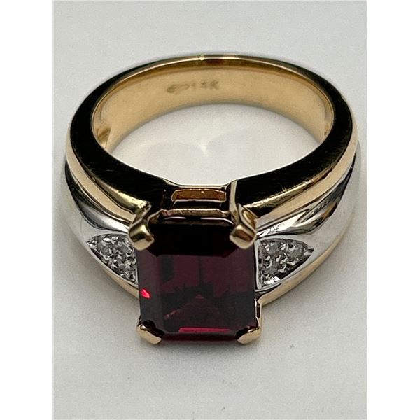 14K Gold Diamond & Tourmaline Ring -APPRAISED $6000