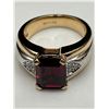 Image 1 : 14K Gold Diamond & Tourmaline Ring -APPRAISED $6000