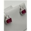 Image 6 : Silver Ruby Stud Earring Set -APPRAISED $1015