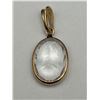 Image 3 : 14K Gold White Topaz Solitaire Pendant -APPRAISED $1000