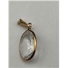 Image 4 : 14K Gold White Topaz Solitaire Pendant -APPRAISED $1000