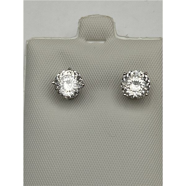 14kt Gold 2.4 Carat  Moissanite Earrings -APPRAISED $1685