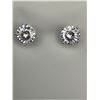 Image 2 : 14kt Gold 2.4 Carat  Moissanite Earrings -APPRAISED $1685