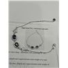 Image 5 : Natural Blue Sapphire Silver Bracelet  -APPRAISED $1000