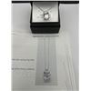 Image 6 : White Topaz Solitaire Pendant & Chain  -APPRAISED $1085