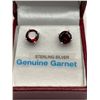 Image 1 : Pyrope Garnet Silver Stud Earrings – APPRAISED $715