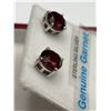 Image 2 : Pyrope Garnet Silver Stud Earrings – APPRAISED $715