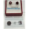 Image 5 : Pyrope Garnet Silver Stud Earrings – APPRAISED $715
