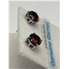 Image 6 : Pyrope Garnet Silver Stud Earrings – APPRAISED $715