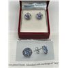 Image 5 : Natural Tanzanite Stud Earring Set – APPRAISED $910