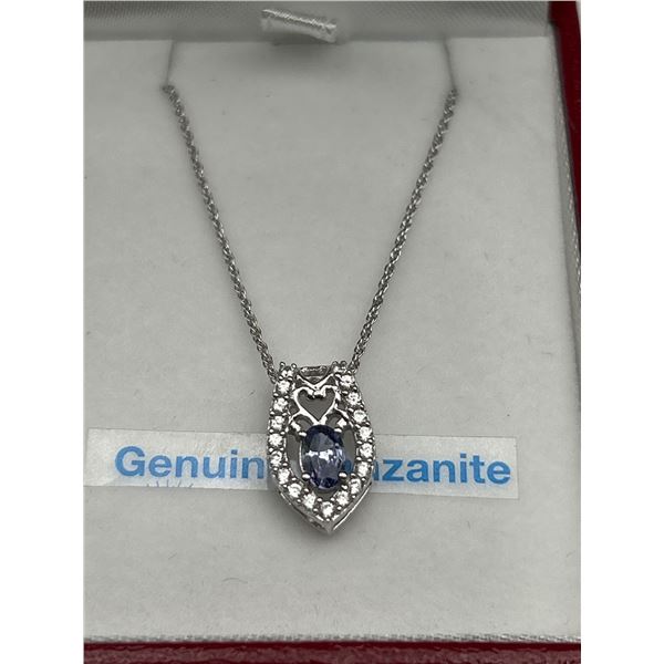 Natural Tanzanite & Sapphire Pendant Set – APPRAISED $985
