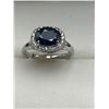 Image 1 : Blue Sapphire Solitaire Ring  -APPRAISED $1085