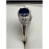 Image 2 : Blue Sapphire Solitaire Ring  -APPRAISED $1085