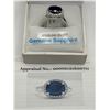 Image 5 : Blue Sapphire Solitaire Ring  -APPRAISED $1085
