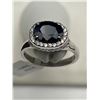 Image 6 : Blue Sapphire Solitaire Ring  -APPRAISED $1085