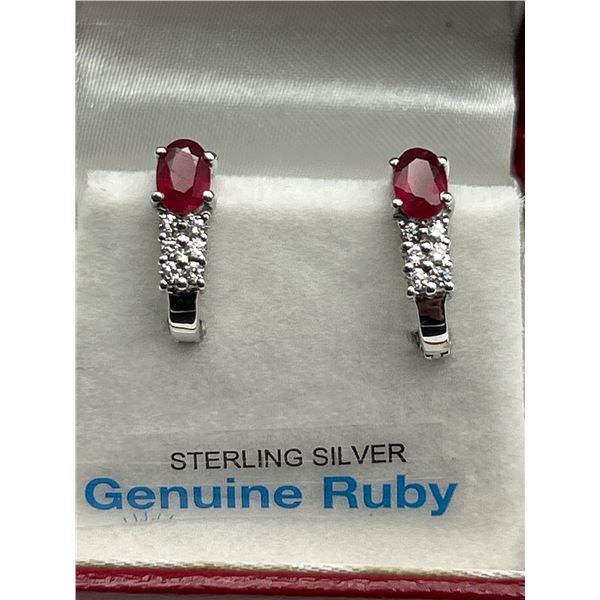 Silver & Ruby Earring Set – APPRAISED $785