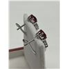 Image 3 : Silver & Ruby Earring Set – APPRAISED $785