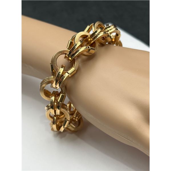 18K Yellow Gold Fancy Bracelet  -APPRAISED $13,500