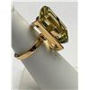 Image 3 : 18k Yellow Gold Emerald-Cut Peridot Ring  -APPRAISED $5500